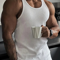 Robbie | Herren Slim Fit Tanktop Ärmellos Freizeit Sport
