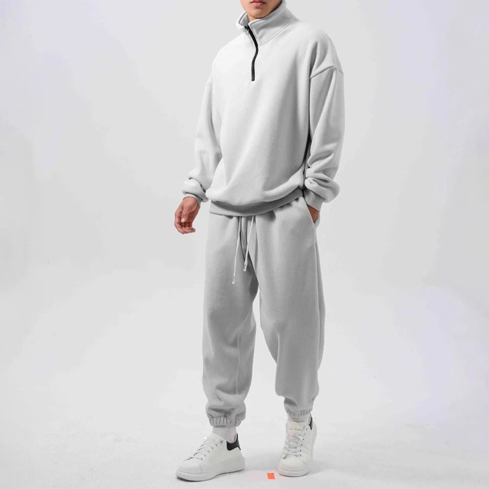 Velour Set I Zweiteiler Herren Relaxed Fit Freizeit