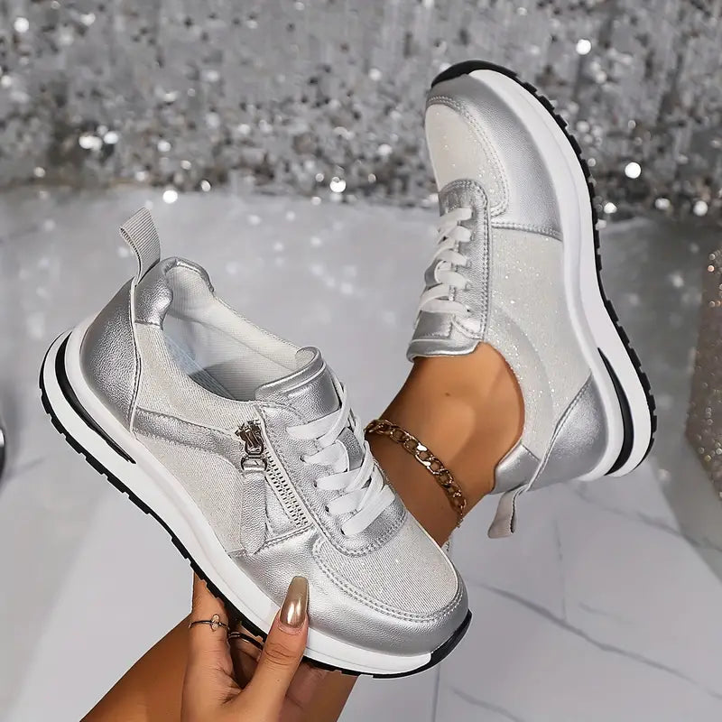 Damen Sneaker Regular Fit Freizeit Modern Elegant