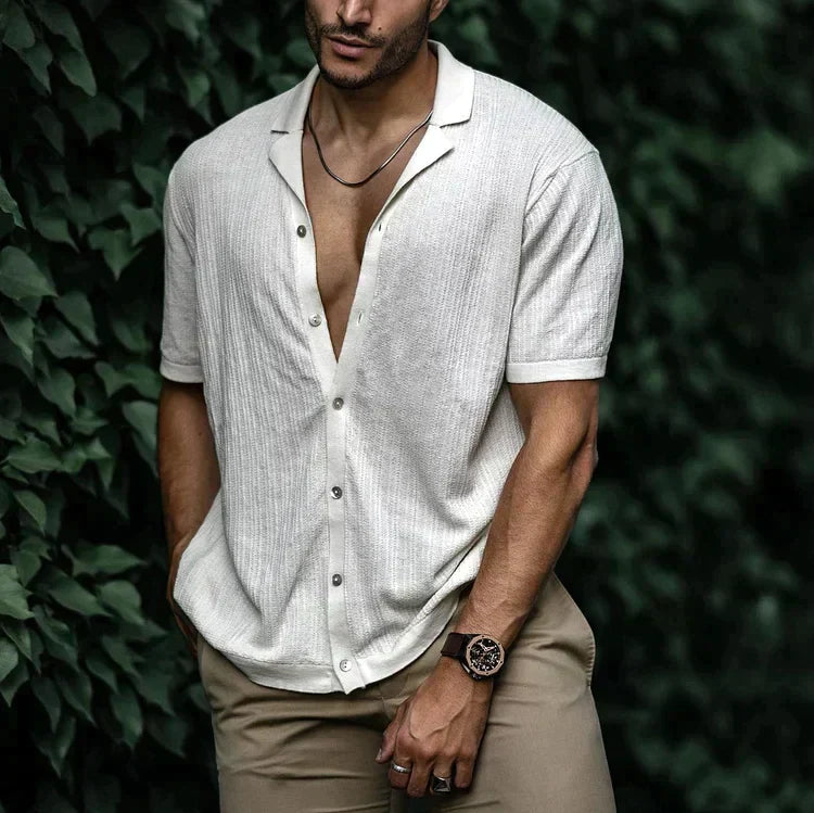 Hemd Kurzarm Herren – Kurzarmhemd Sommer Casual Regular Fit | Herren Hemden Kurzarm, Leicht & Atmungsaktiv