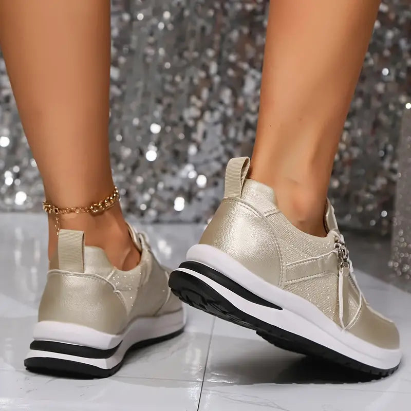 Damen Sneaker Regular Fit Freizeit Modern Elegant