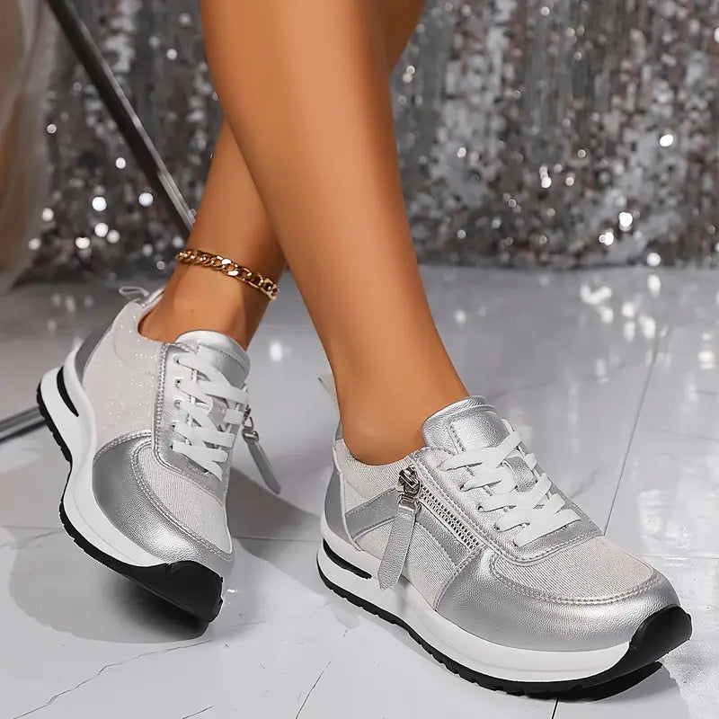 Damen Sneaker Regular Fit Freizeit Modern Elegant