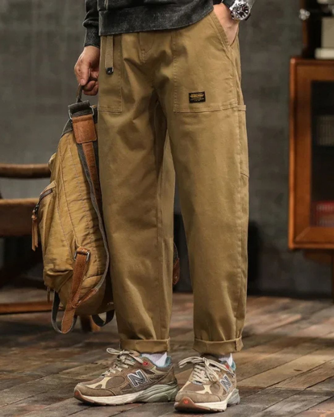Herren Robuste Cargo-Hosen mit Taschenpaneelen
