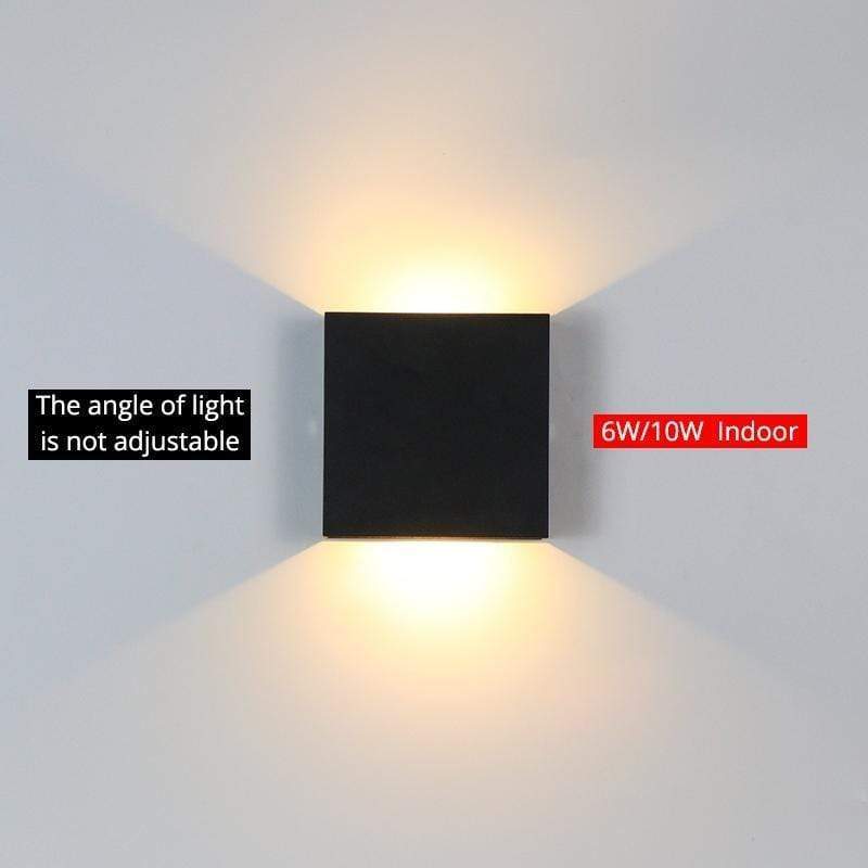 Verstellbare LED-Außenwandlampe Quadrat Modern Garten