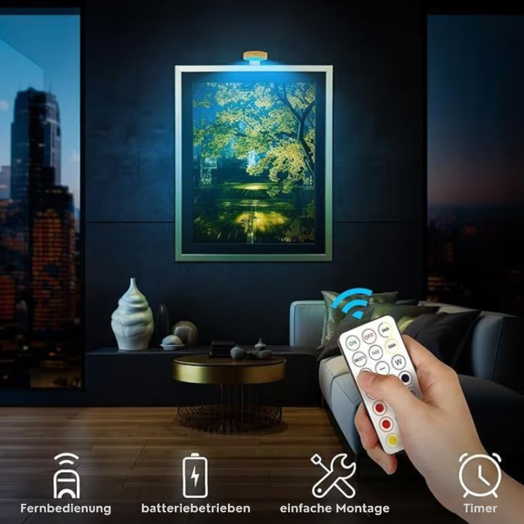 Magnetische Bilderleuchte Modern Wohnzimmer Kabellos mit 13 Farbmodi