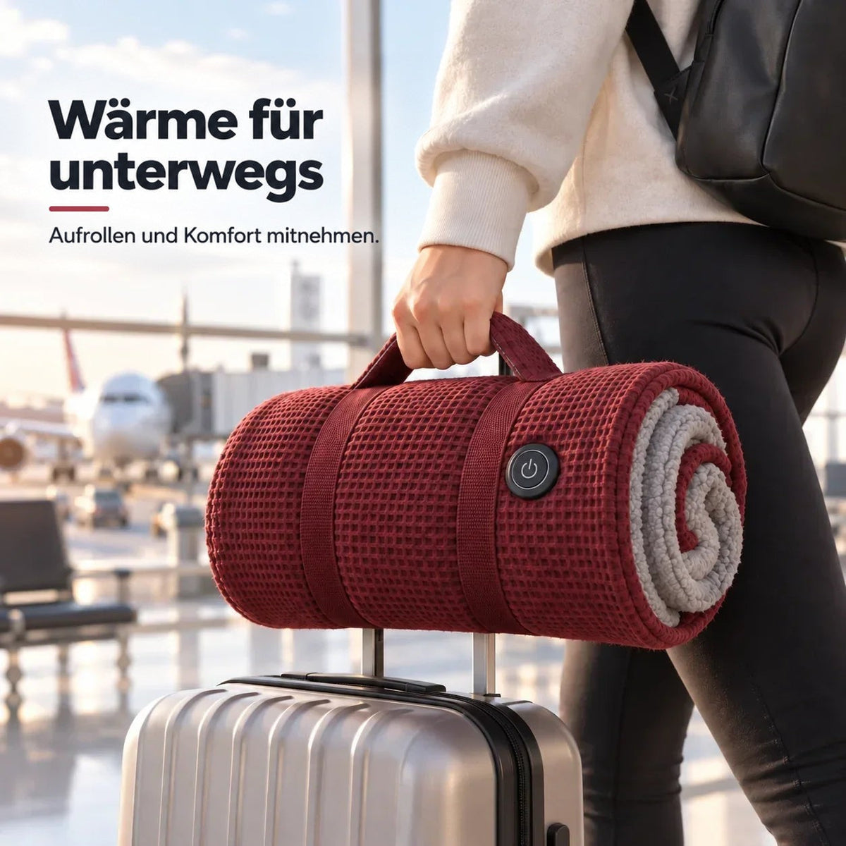 Beheizte Decke Tragbar 3 Stufen USB Wohnzimmer & Büro