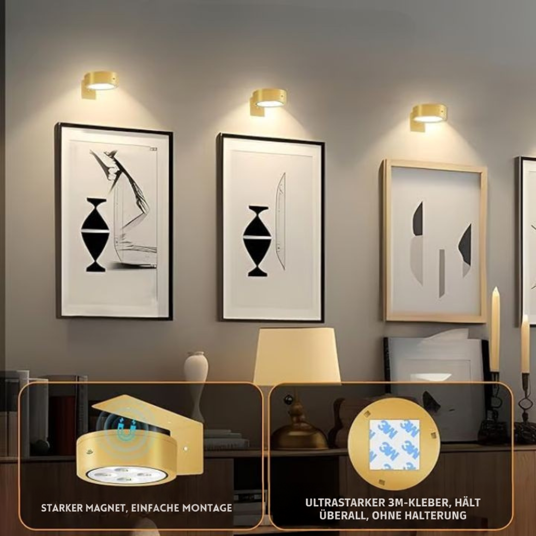 Magnetische Bilderleuchte Modern Wohnzimmer Kabellos mit 13 Farbmodi