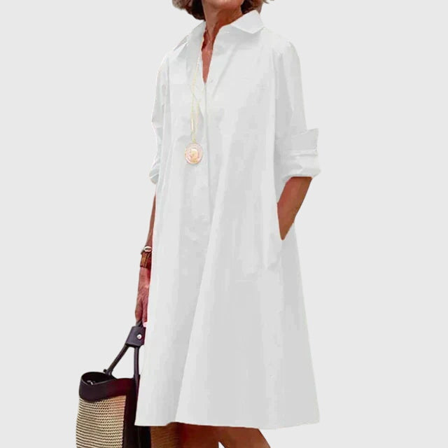 Damen Kleid Relaxed Fit Casual mit praktischen Taschen