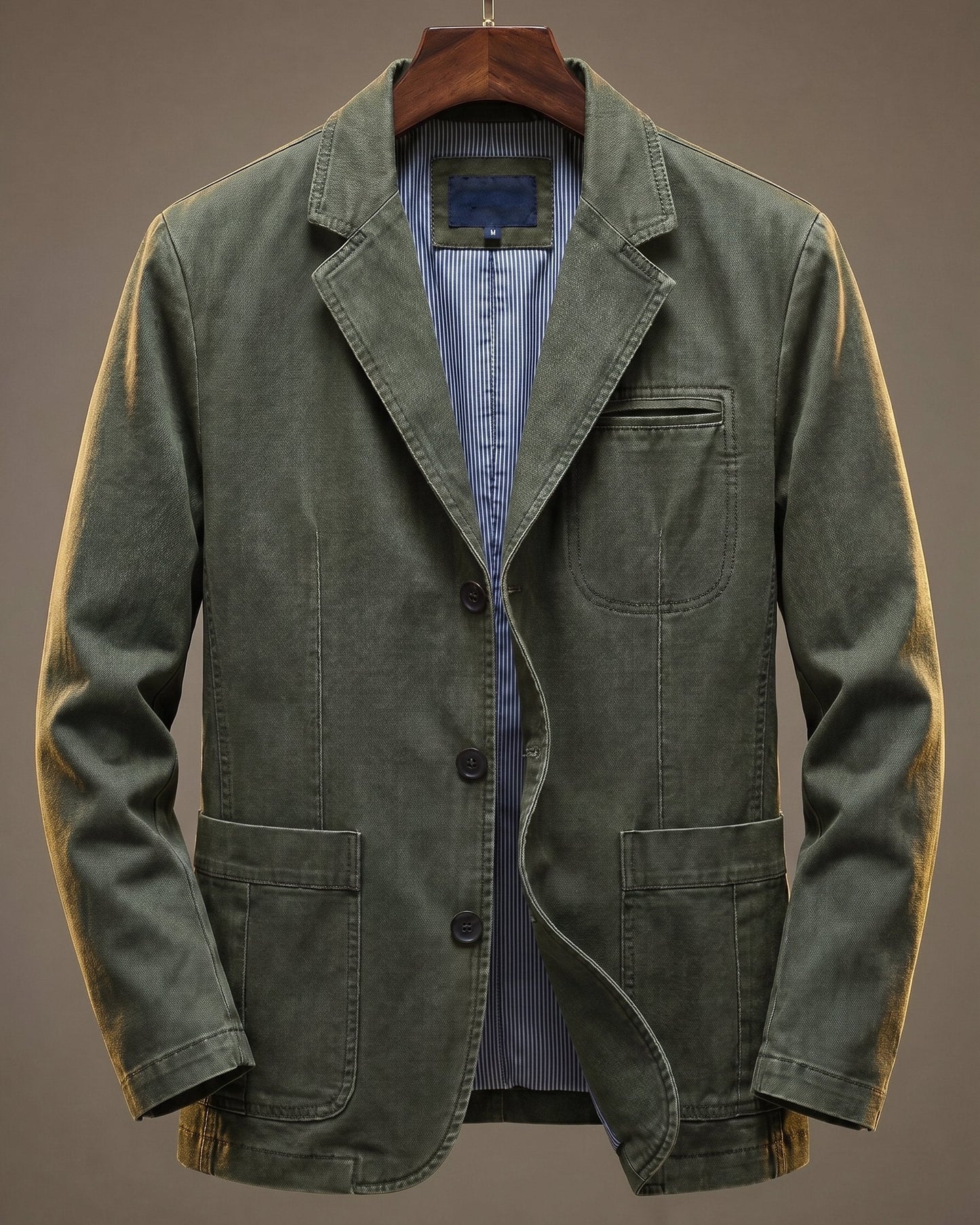 Blazer Herren Slim Fit Freizeit aus schwerem Denim