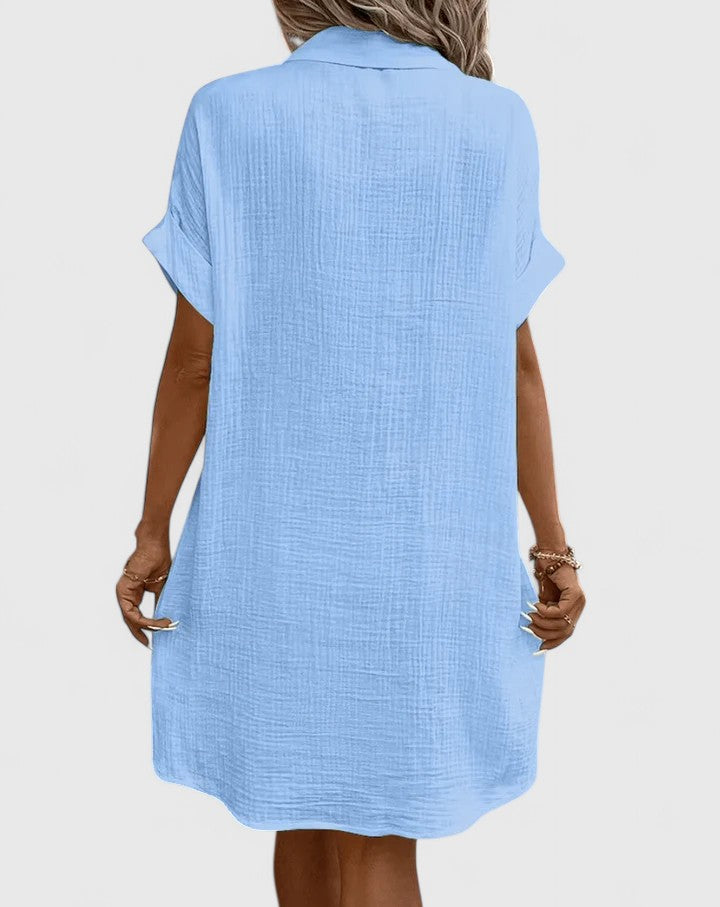 Damen Midi-Kleid Relaxed Fit Freizeit Sommer