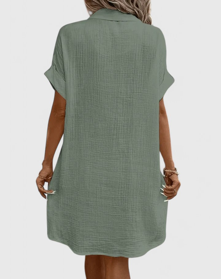Damen Midi-Kleid Relaxed Fit Freizeit Sommer