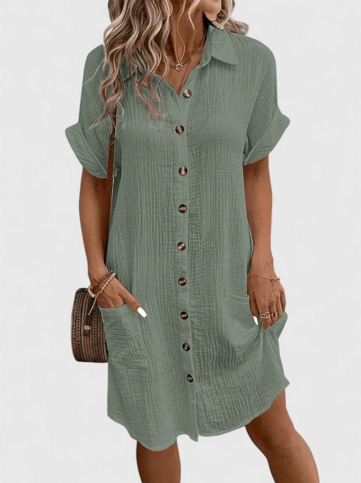 Damen Midi-Kleid Relaxed Fit Freizeit Sommer