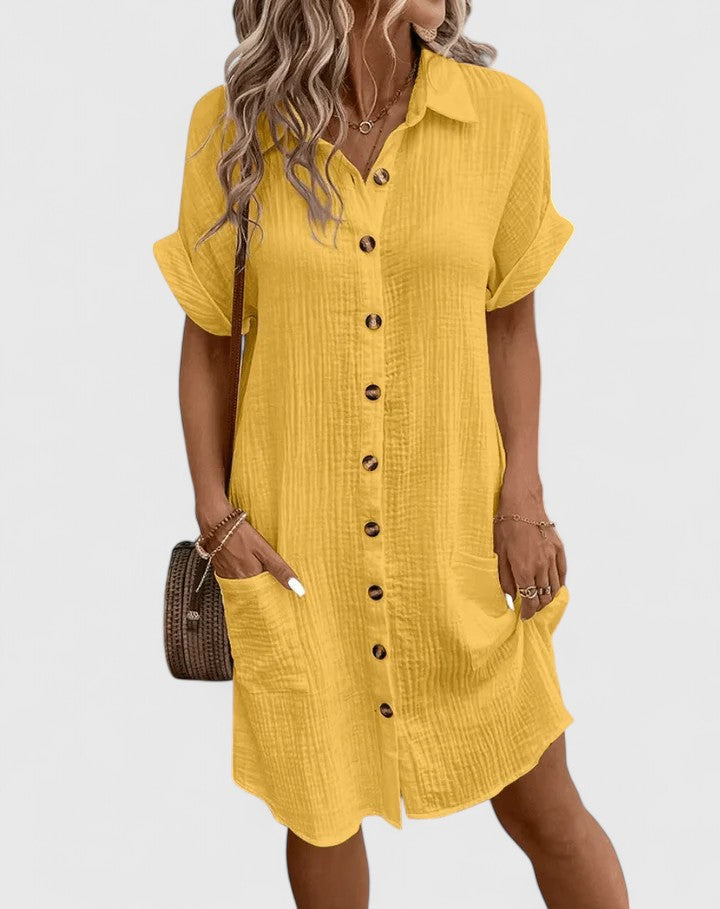 Damen Midi-Kleid Relaxed Fit Freizeit Sommer
