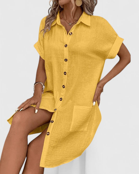 Damen Midi-Kleid Relaxed Fit Freizeit Sommer