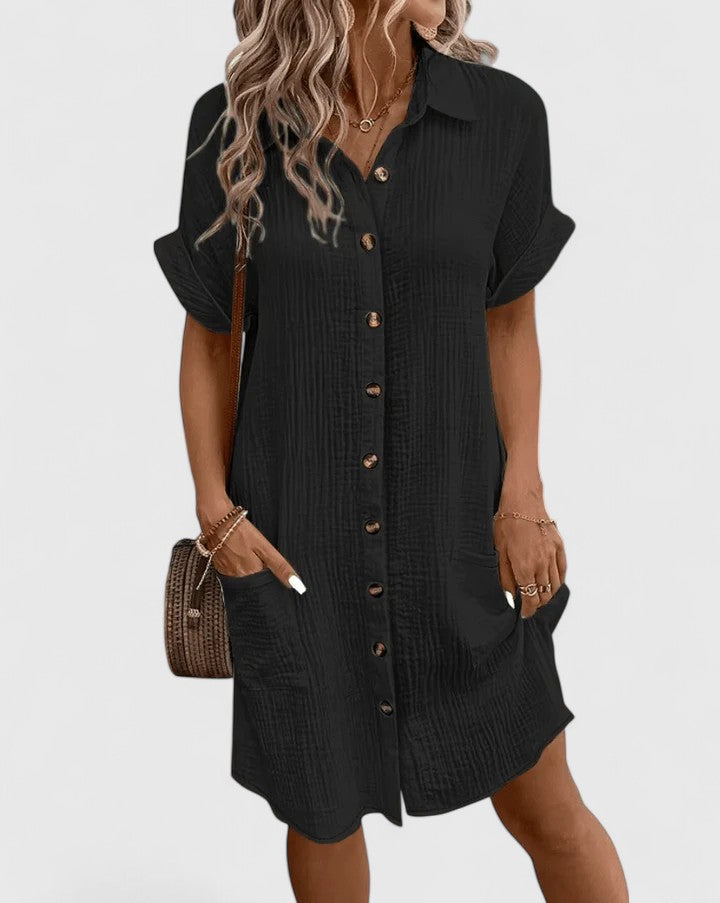 Damen Midi-Kleid Relaxed Fit Freizeit Sommer