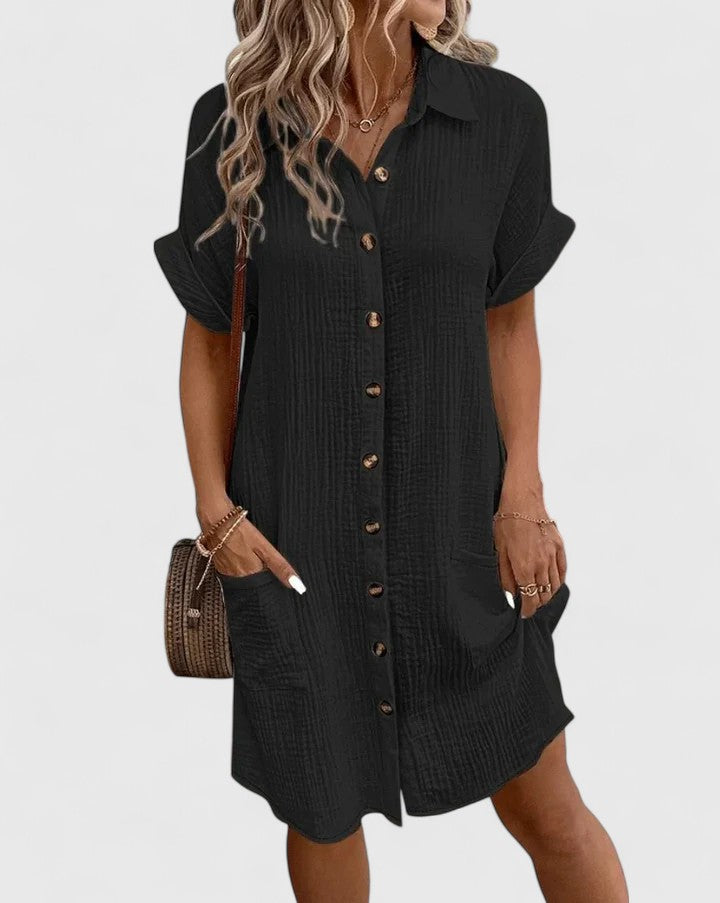 Damen Midi-Kleid Relaxed Fit Freizeit Sommer