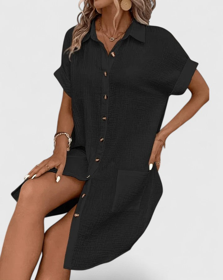 Damen Midi-Kleid Relaxed Fit Freizeit Sommer