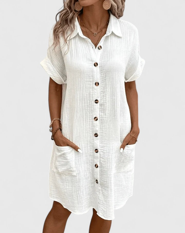 Damen Midi-Kleid Relaxed Fit Freizeit Sommer