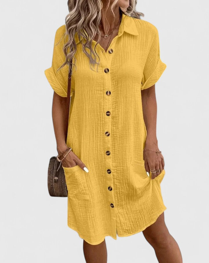 Damen Midi-Kleid Relaxed Fit Freizeit Sommer