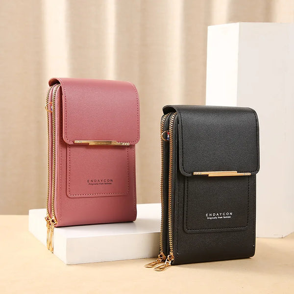 Damen Crossbody Bag Handytasche mit Geldbörse Freizeit