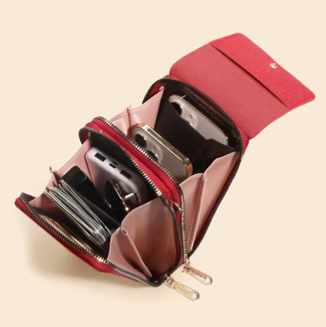 Damen Crossbody Bag Handytasche mit Geldbörse Freizeit
