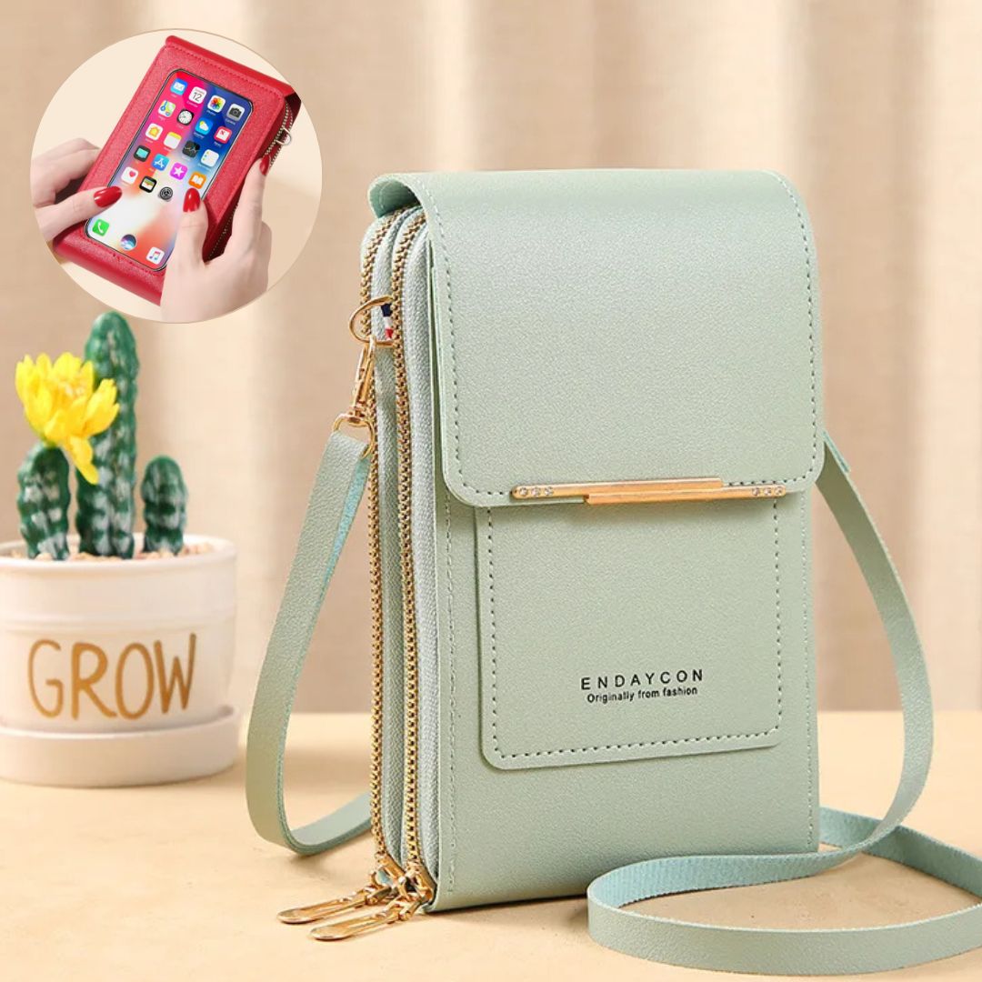 Damen Crossbody Bag Handytasche mit Geldbörse Freizeit