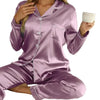 Damen Pyjama-Set Regular Fit Freizeit mit Knopfleiste