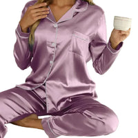 Damen Pyjama-Set Regular Fit Freizeit mit Knopfleiste