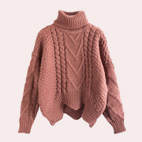 Marta I Damen Rollkragenpullover Slim Fit Casual Winter