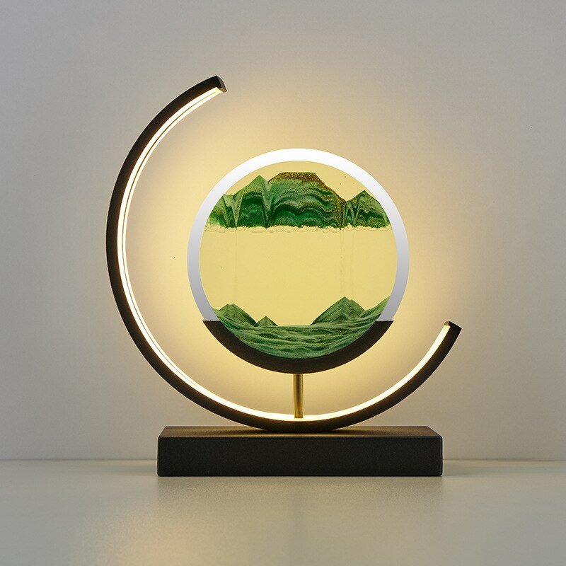 LED Sandbild Tischlampe Modern Deko Wohnzimmer