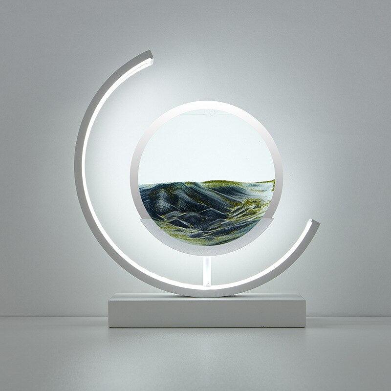 LED Sandbild Tischlampe Modern Deko Wohnzimmer