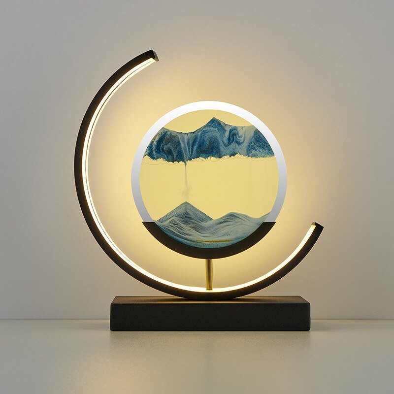 LED Sandbild Tischlampe Modern Deko Wohnzimmer