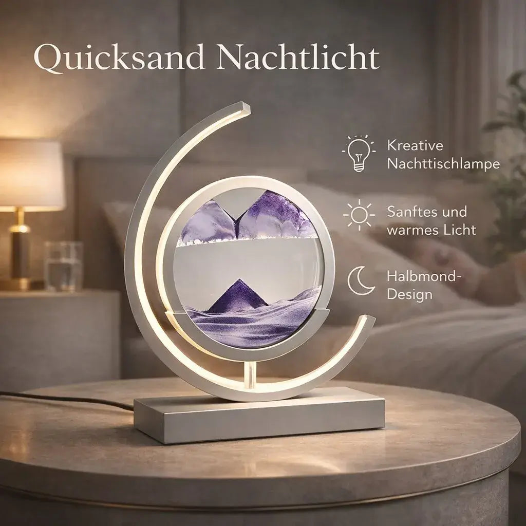 LED Sandbild Tischlampe Modern Deko Wohnzimmer