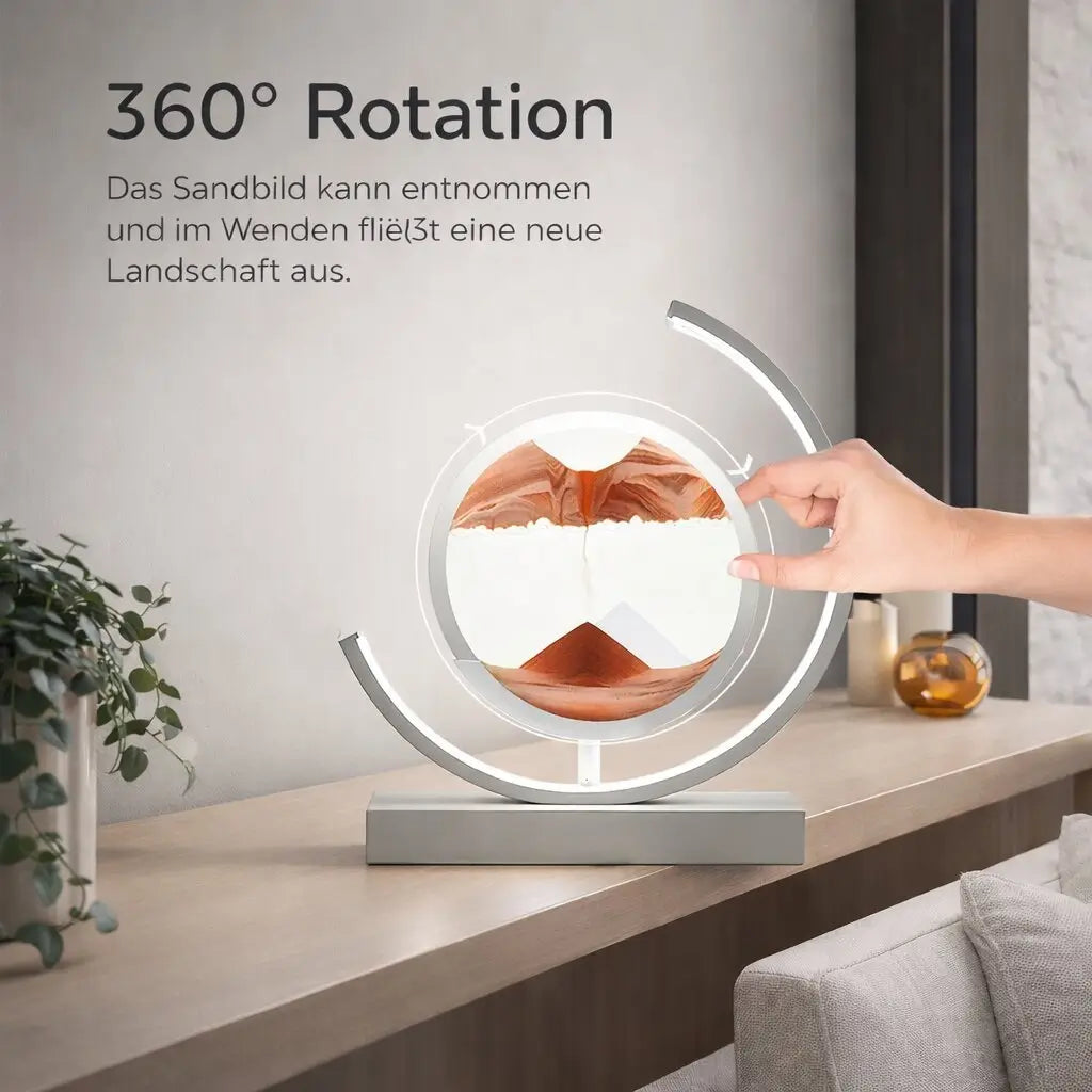 LED Sandbild Tischlampe Modern Deko Wohnzimmer