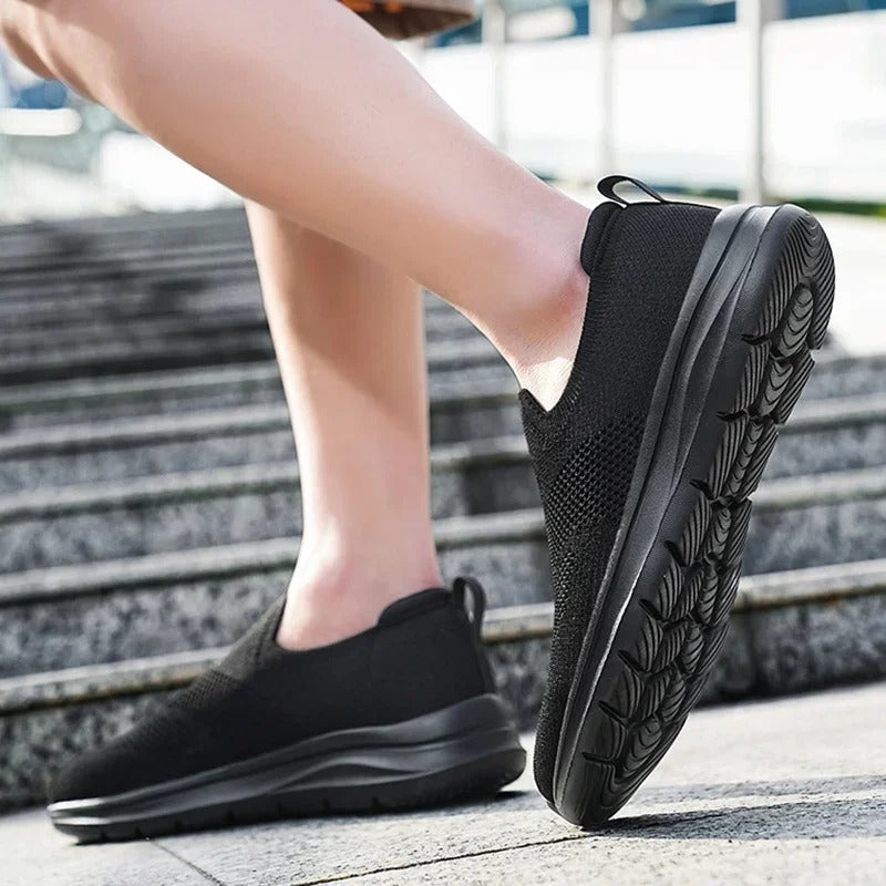 Damen Strick-Slipper Regular Fit Freizeit schnürsenkellos