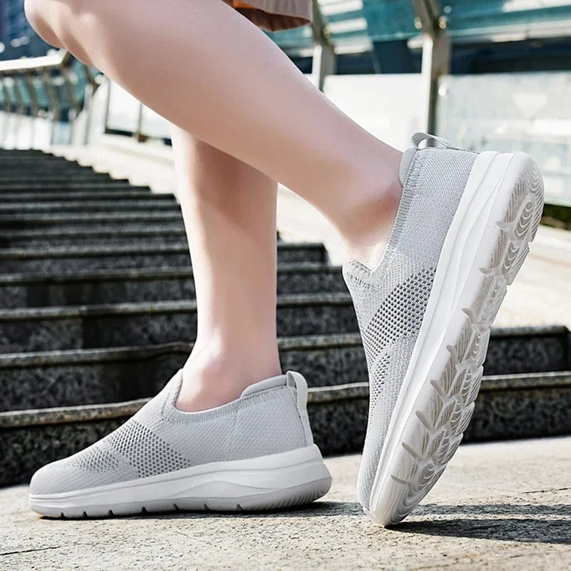 Damen Strick-Slipper Regular Fit Freizeit schnürsenkellos