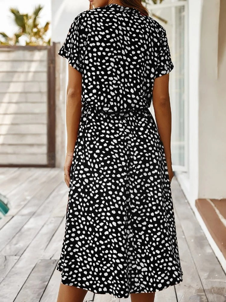Damen Sommerkleid Regular Fit Freizeit leicht und luftig mit Print