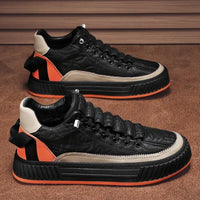 Herren Stepp-Platform-Sneaker - Schnürung Niedrig-Top Trainer