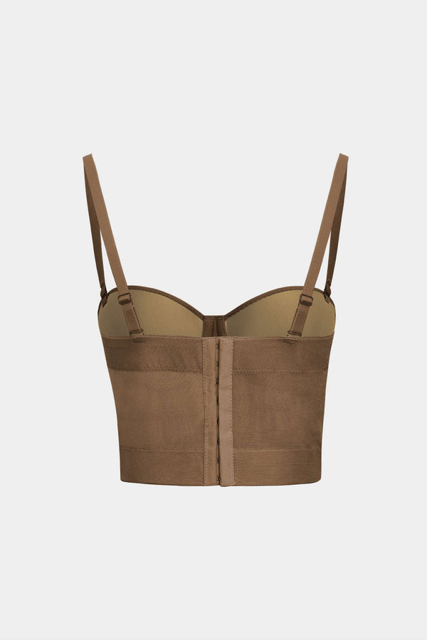 Bustier Top Damen Transparent Slim Fit Festlich