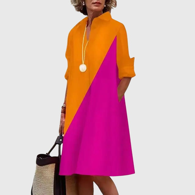 Damen Kleid Relaxed Fit Casual mit praktischen Taschen