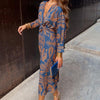 Damen A-Linien Maxikleid Elegant Hochzeitsgast Anlass