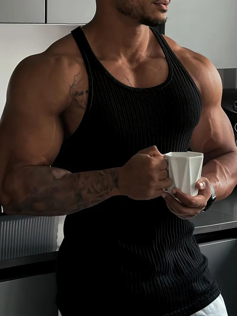 Robbie | Herren Slim Fit Tanktop Ärmellos Freizeit Sport