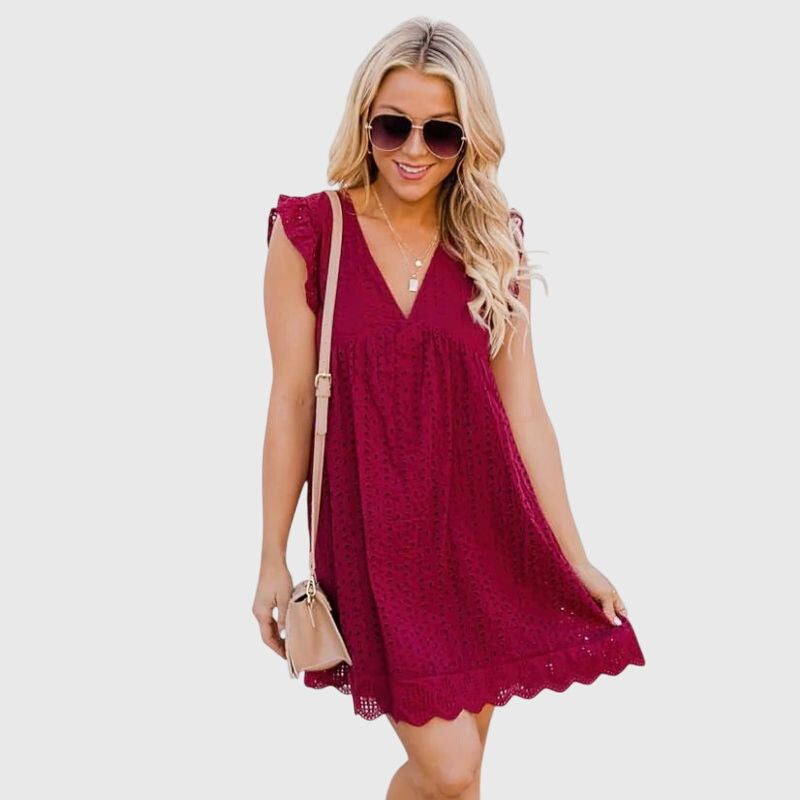 Damen Ärmelloses Mini-Kleid Relaxed Fit Casual Sommer