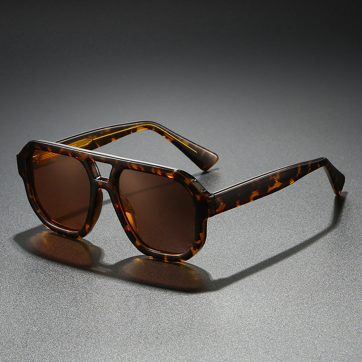 Herren Sonnenbrille Eckig Doppelsteg Freizeit