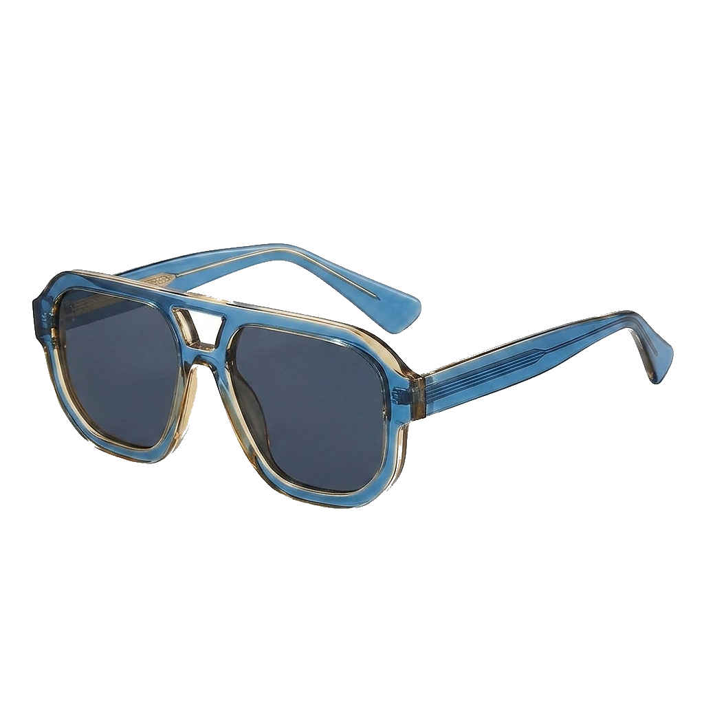 Herren Sonnenbrille Eckig Doppelsteg Freizeit
