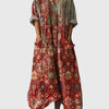 Damen Kleid Relaxed Fit Freizeit Boho Stil
