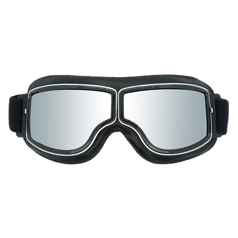 Leonard | Retro Motorradbrille Herren Polarisiert UV-Schutz Freizeit Vintage Pilotenbrille