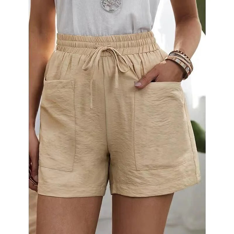 Damen Shorts High Waist Elastisch Casual Sommer