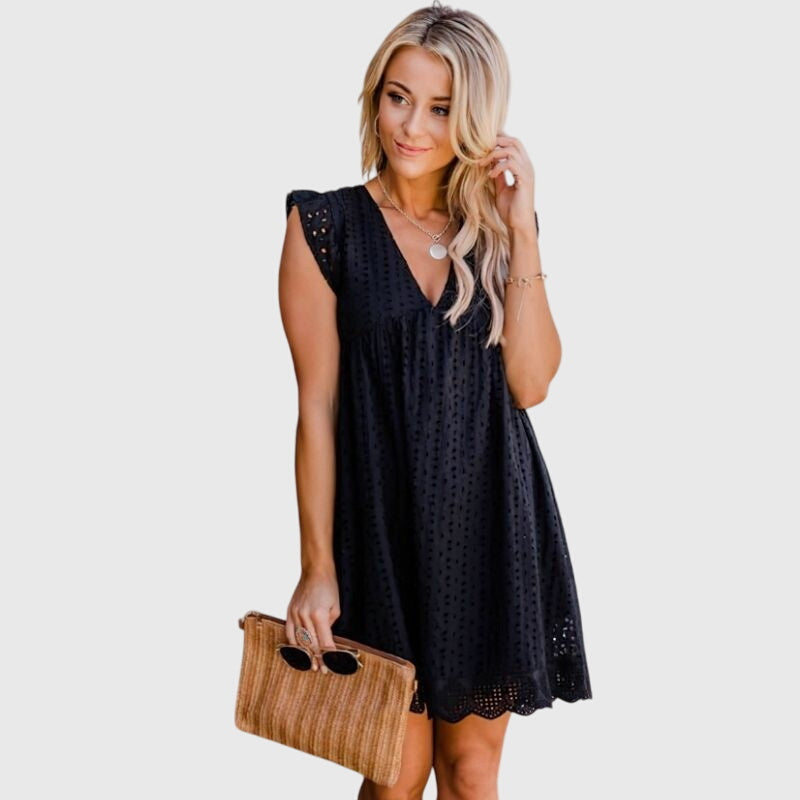 Damen Ärmelloses Mini-Kleid Relaxed Fit Casual Sommer