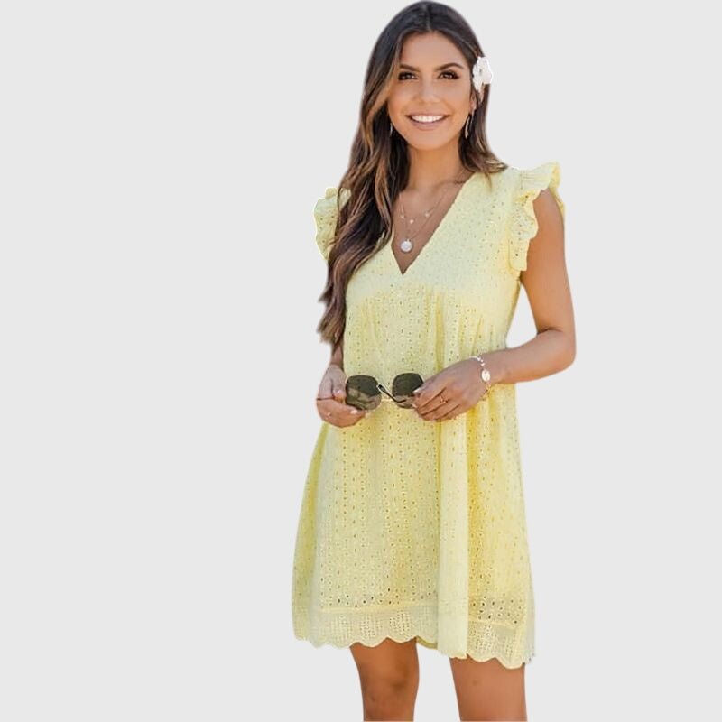 Damen Ärmelloses Mini-Kleid Relaxed Fit Casual Sommer